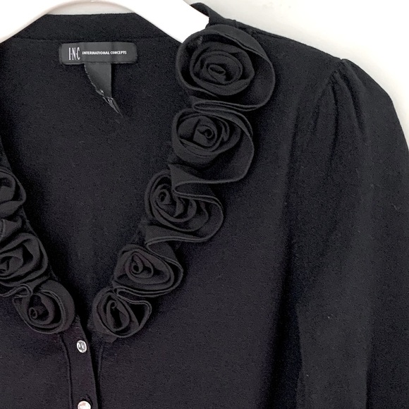 INC size M black sweater top - Picture 3 of 12